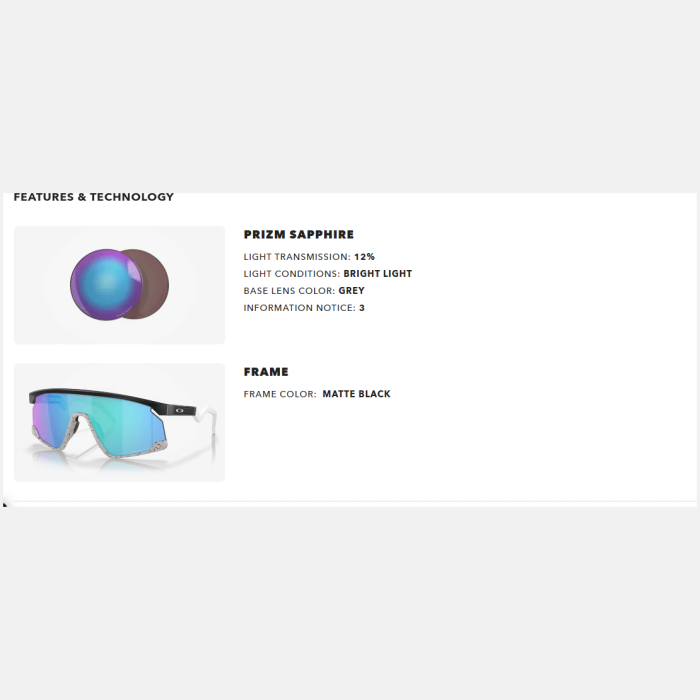 ÓCULOS OAKLEY BXTR (lentes  Prizm Sapphire  , armação preta fosca) - Imagem 7