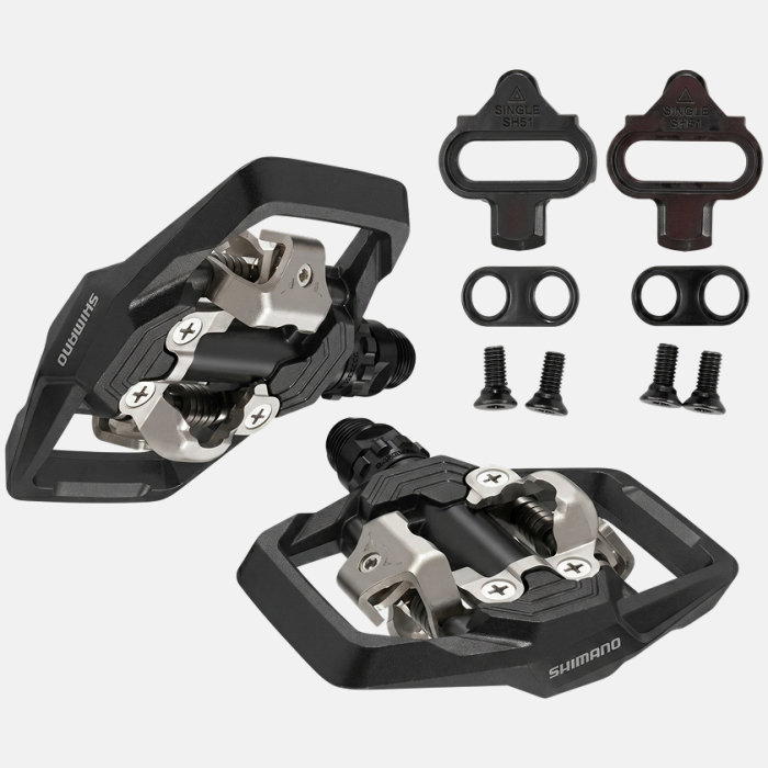 PEDAL SHIMANO ME700 PLATAFORMA COM TACOS - Imagem 2
